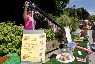 Plenty of stalls including 'Splat the Pasty' at Hayle Celebration Day 2016